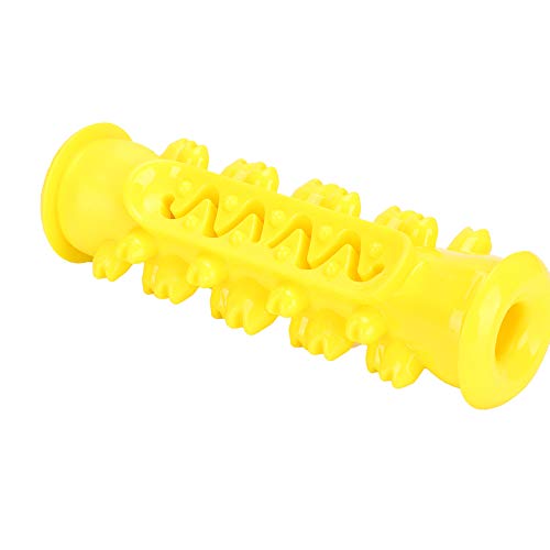 Generic Bite and Brush Dog Toy, Dog Toothbrush Toy Chew for Aggressive Chewers Bite and Brush Toothbrush Puppy Toothing Playing and Chewing for Small Middle Large Breeds (Yellow)