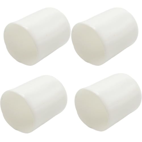 Image of 4Pcs Rubber End Caps ID 38mm (1-1 /2 inch) White Flexible Protective Caps Soft Elastic Dustproof Cover for Rod Tube Screw Bolt