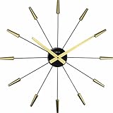 nextime plug inn orologio da parete, stainless steel, oro, 58 cm