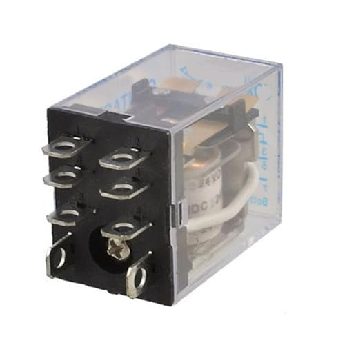 Relé electromagnético con bobina DC 12V JQX-13F2ZA de 10A capaz de conmutar circuitos DPDT