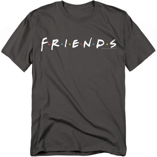 Popfunk Friends TV Show Logo T Shirt (Small) Charcoal