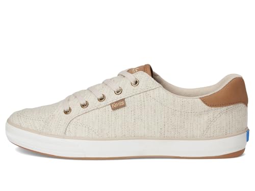 Keds Women's Center III Lace Up Sneaker, Oatmeal Fall Tweed, 114