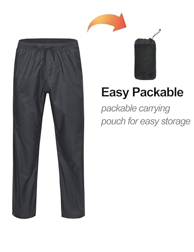Little Donkey Andy Women's Lightweight Packable Waterproof Rain Pants with Pockets for Hiking Travel Fishing4