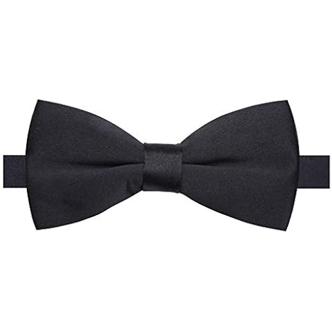 AUSKY Elegant Adjustable Pre-tied bow ties for Men Boys Party,Business or Daily Wear (Black) Cover