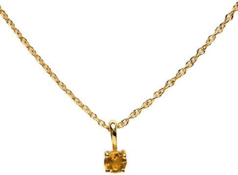 Pendentif clavicule argent et sa pierre de naissance ras de cou