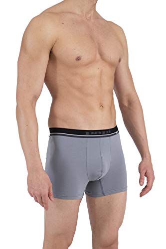 Papi Men's Cotton Stretch Logo Solid Boxer Briefs Pack Of 4, Light Grey/Orange/Black/Black, X-Large #TOP5