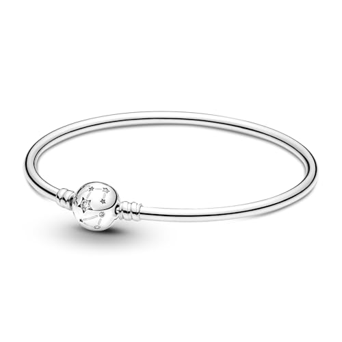 Pandora Moments Stars & Galaxy Bangle - Compatible Moments Charms - Cubic Zirconia & Sterling Silver Bracelet for Women - Gifts for Her - With Gift Box2