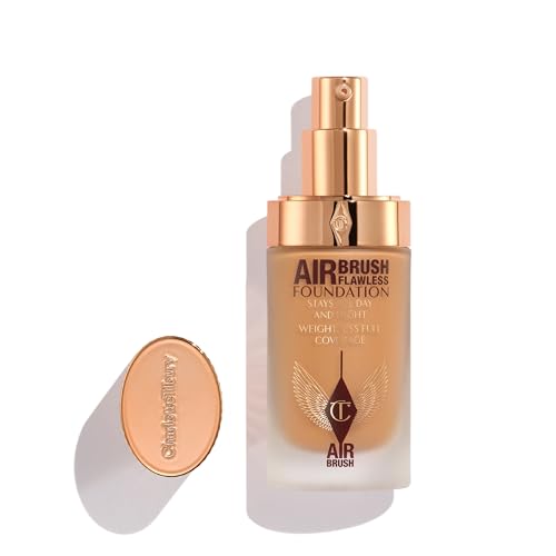 Charlotte Tilbury Airbrush Flawless Matte Foundation - Full Coverage Liquid Makeup with a Natural-Matte Finish - Smoothes & Blurs Pores - Waterproof & Transfer Resistant - 10 Neutral