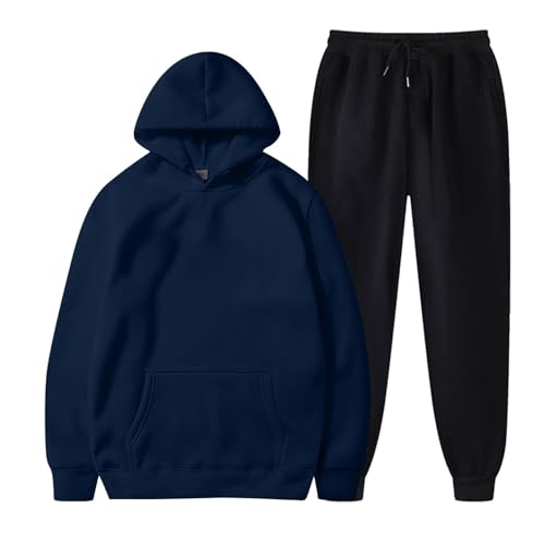 Survêtement noir pour femme en grande taille 3XL avec sweat à capuche