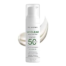 Clear Face Sunscreen Lotion for Acne-Prone Skin | Hybrid Broad Spectrum SPF 50+++ | Lightweight, Non-Greasy & Matte Finish | Daily Facial Sunscreen Oily & Sensitive Skin | 50ml / 1.76 floz