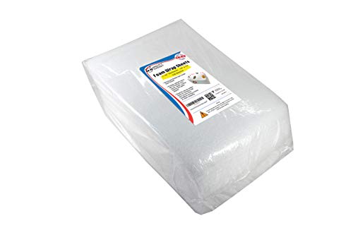 70 Pack of Mighty Gadget (R) Large 16" x 12" Foam Wrap Sheets Cushioning for Moving Storage Packing and Shipping Supplies, 70-Pack (White)