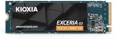 KIOXIA EXCERIA G3 1TB NVMe SSD, up to 10000MB/s R, 5Y Warranty, PCIe Gen5 NVMe M.2 (2280) | Internal Solid State Drive (SSD) 