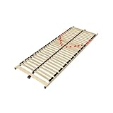 Chêne et noir Meublorama Sommier ZITTARO – 28 Lattes – 70x200 cm – Finition chêne et Noir – Confort et robustesse