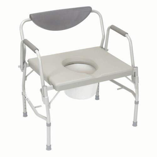 Buy Dynarex Bariatric Drop Arm Folding Bedside Commode, MultiUse