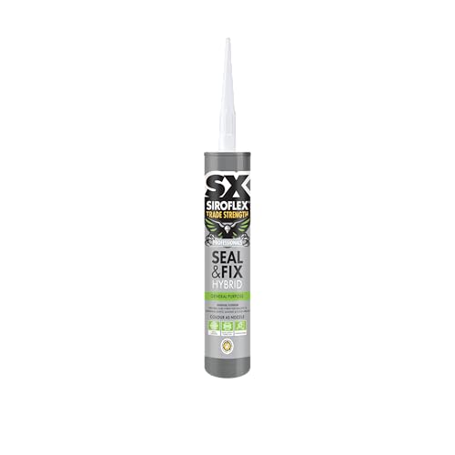 Siroflex SX Trade Strength Seal and Fix, A Universal Adhesive and Sealant Based on Hybrid Technology for Both Interior and Exterior Applications, Size 290ml, Colour White