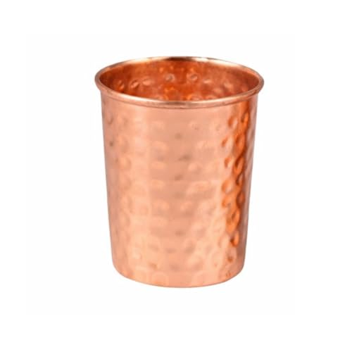 Image of Pure Copper Glasses | Ayurvedic Healthy Drinking Water Glass | Handcrafted Leakproof Copper Tumbler for Home, Office & Kitchen