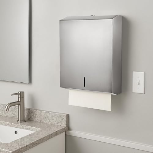 Wall Mount Paper Towel Dispenser 8 Count Large Capacity Stainless ...