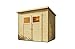 Alpholz Gerätehaus Mollie 251x199 cm Fichtenholz 14 mm Wandstärke Pultdach Holzhaus mit Montagematerial