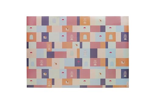 Image of Be Stories The Abstract Colorful Design Wrapping /Laminated Art Paper Sheet 100 Gsm For Gift Packing For All Occasions Like Birthday, Diwali, Chirtsmas, 28 Inches X 20 Inches Of 5-Sheets,Multicolor