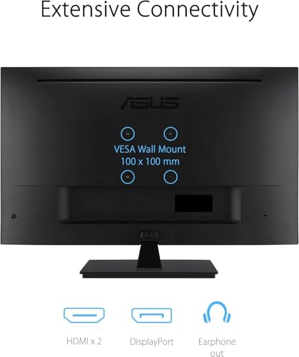 Image of ASUS 31.5 inch 4K HDR Monitor - UHD (3840 x 2160), 99% sRGB, HDR-10, Adaptive-Sync, Speakers, Flicker Free, Eye Care - Blue Light Filter, DisplayPort & 2 x HDMI, Tilt Adjustment, Wall Mountable, Black