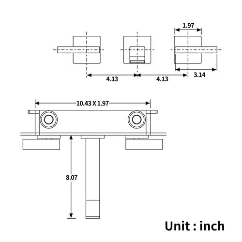 Wall Mounted Bathroom Sink Faucet, Sprinkle Black Matte Bathroom Faucet Pop Up Drain, Double Hole Bathroom Faucet With Double Lever Handles Vessel Lavatory Basin Mixer Tap, Vanity Sink Faucet #TOP5