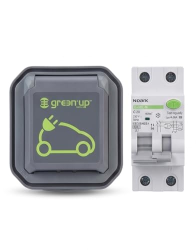 Prise de courant française pour véhicules électriques avec dose de charge IP54 et prise FI/LS 20A (Prise+RCBO N20A)