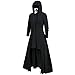 Produktbild Eternali Damen Halloween Maske Schädel Drucken Kleid mit Kapuze für Frauen Schwarz Karneval Party Festliche Kleider Vintage Mittelalter Renaissance Kostüm Vampir Teufel Cosplay Abendkleider