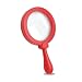 Rongon Kids Magnifying Glass Handheld Jumbo Magnifiers with Stand, Exploration Play Reading Magnifier Red Magnifying Lens for Nature Exploration, Science Experiments, 5X Magnification Loupe (Red)