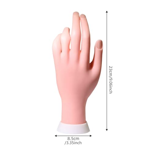 Übungshand Für Nageldesign,Silikon-Nagel-Übungshand,Flexibles Bewegliches Nagel Hand Übungsmodell,Finger Brechen Nicht,Fake Nägel Übungshände Hand Training Übungsmodell Nail Art Maniküre Set Für DIY