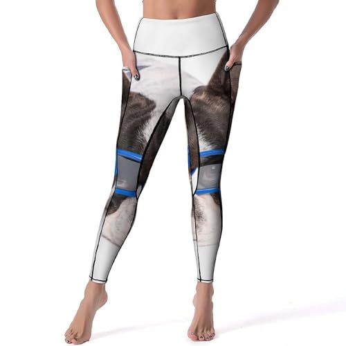 Pantalon de sport yoga Bouledogue leggings fitness gym taille haute S