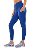 CRZ YOGA Women's Naked Feeling Gym Leggings Squat Proof High Waist Yoga Pants Sports Tights with Pockets - 25 Inches Waves Blue 12