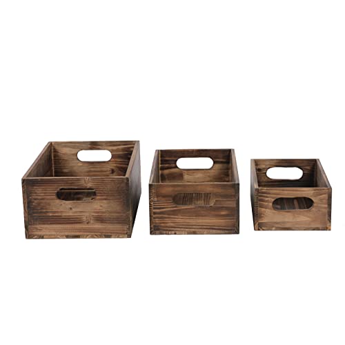Sintosin Farmhouse Wood Crate Box Set Of 3 thumb #7