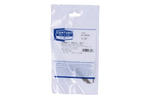 Image of Century Drill & Tool 26804 Cobalt Drill Bit, 1 /16 inch, Pro Pack of 6