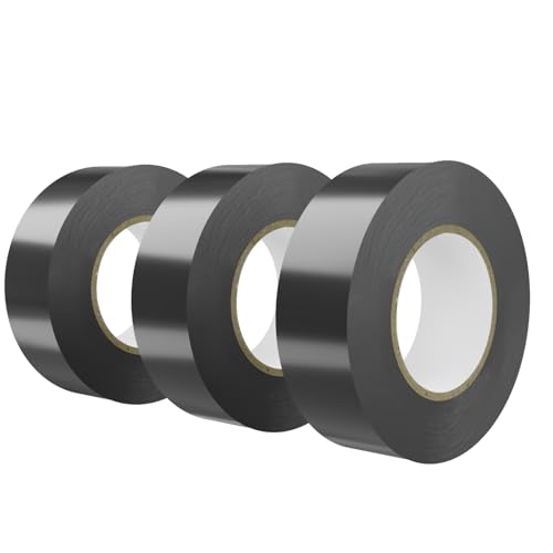 SWRT Black Electrical Tape 3 Pack Waterproof