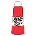 QIPVEKR Austrian Coat of Arms Eagle Flag Aprons For Women With Pockets, Adjustable Waterproof Kitchen Apron for Cooking, Baking & BBQ