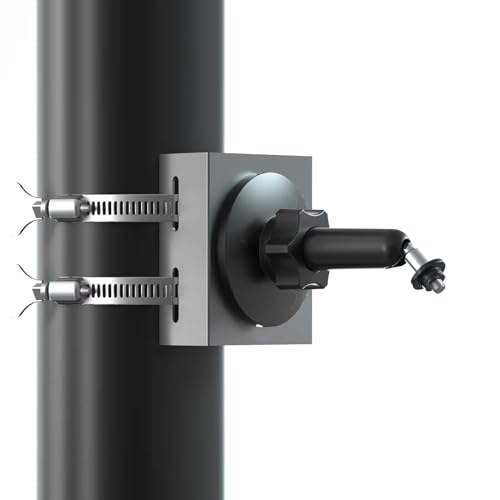 Zivif Security Camera Pole Mount Wall Mount Compatible with Blink Outdoor XT/XT2 & Blink Outdoor 3 Cam, Eufycam, Wyze Cam Outdoor & Solar Panel (Black) -  B0103