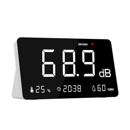 otoye デジタル騒音計 4in1多機能 音量測定器 30-130dB 高精度デシベルメーター 温湿度計付き コンパクト騒音測定器 職場/工場/学校/家庭用 防音対策 環境測定 音圧レベル計 カラーディスプレイ データ記録機能 簡易サウンドメーター