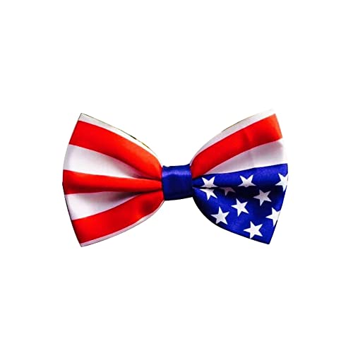 Guchol Suspenders Bow Ties For Mens And Women 1" Wide Adjustable Elastic Y Back Style For Wedding Party (American Flag) #TOP1