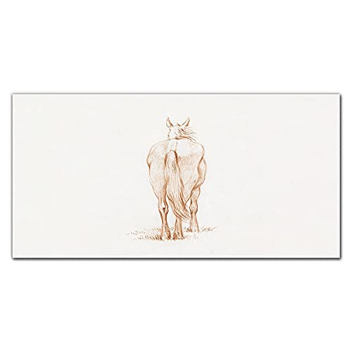 Impression sur verre de qualité supérieure avec motif de cheval élégant