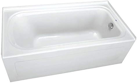 PROFLO PFS6042LSKWH PROFLO PFS6042LSK Hillsboro 60" x 42" Three Wall Alcove Acrylic Soaking Tub with Left Drain and Overflow
