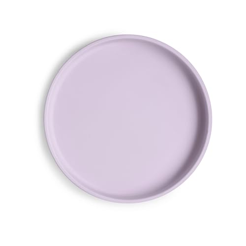 Image of mushie Classic Silicone Suction Plate | BPA-Free Non-Slip Design (Soft Lilac)