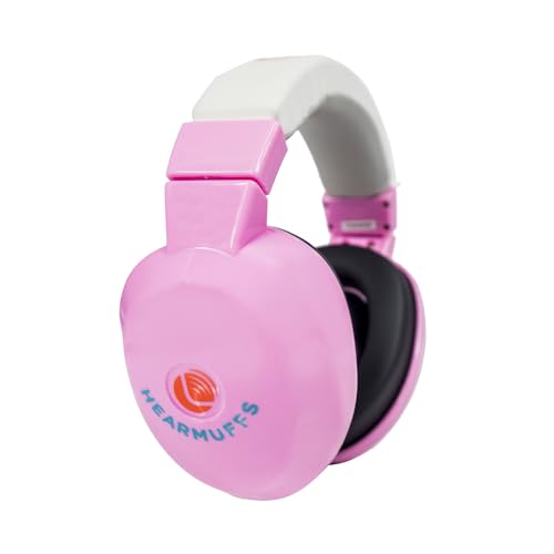 HearMuffs, Pastel Pink - Over-the-Ear Noise Reducing Hearing Protection for Infants & Toddlers - Fits Kids Ages 0-4 - Safe, Adjustable & Comfortable
