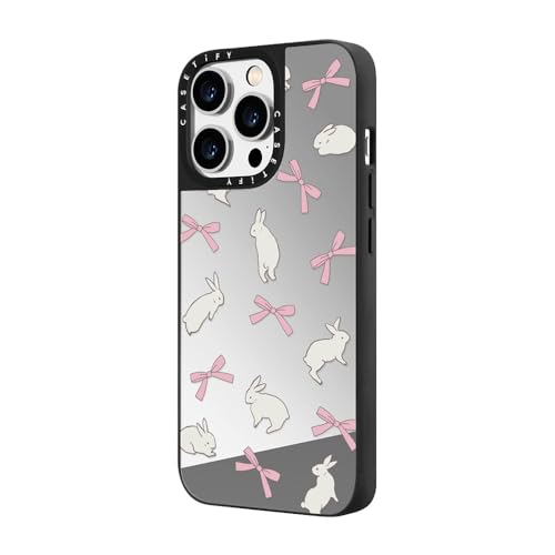 Coque miroir iPhone 14 Pro CASETiFY haut de gamme design ruban lapin - 5