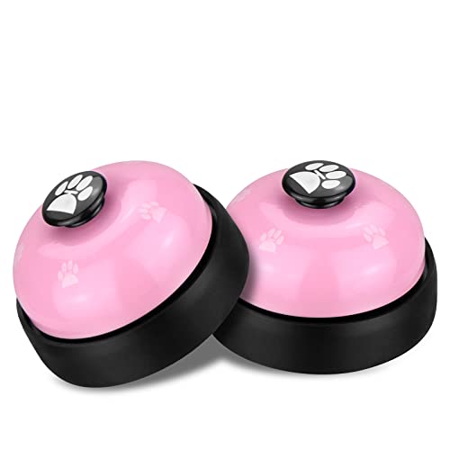 Comsmart Dog Training Bell, Set of 2 Dog Puppy Pet Potty Training Bells, Dog Cat Door Bell Tell Bell with Non-Skid Rubber Base