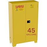 Jamco Manual Closing Doors Forkliftable Safety Steel Storage Cabinet for Flammable Liquids, 45 Gallon, 34-Inch x 18-Inch x 70-Inch, Yellow