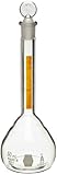 Kimax 28013-1000 Borosilicate Glass 1L, +/-0.30mL Tolerance, Class A Red Stripe Volumetric Flask,...