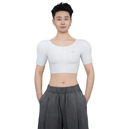 Camiseta interior sin mangas de compresión pectoral con relleno Muteitt 7