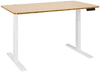 Autonomous Edition Smart Hybrid Dual Motor Electric Standing Desk Frame Classic Top, 28" - 47" Height Range, 39" - 70" Length Range, White-Bamboo