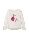 TOM TAILOR M dchen T-shirt Placed Print T Shirt, Cloud Dancer white, 116-122 EU