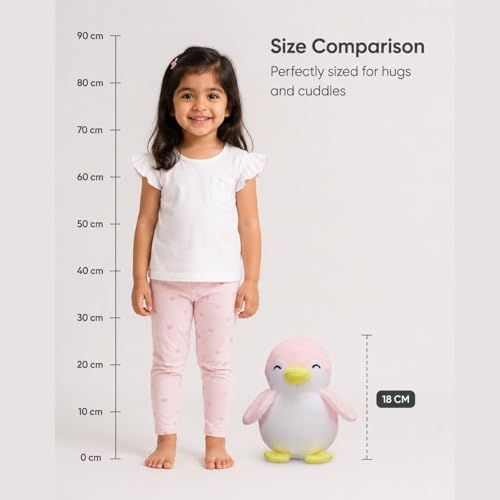 Image of Pink Penguin 18cm | Ultra Soft Plush Stuffed Toy | Cute Hugging Pillow | Gift for Kids Boys Girls